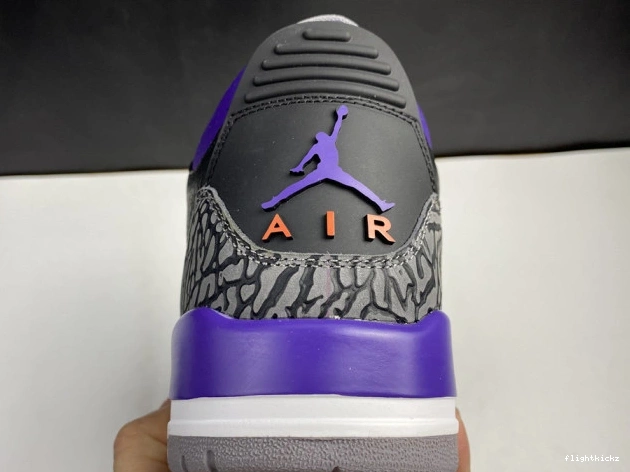 3 Retro Air 050 Purple Court Jordan Black CT8532 0710